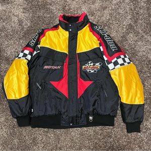 Vintage Skidoo Ski-Doo Snowmobile Racing Puffer Bomber Jacket
